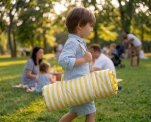 Tapis de couchage pliable et portable pour bébé - Conception facile à plier pour les voyages, les jeux et la sieste - Matière organique en duvet de canard résistante à l'eau - Toutes saisons - Product Image 4