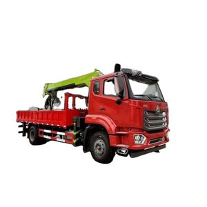 SIN0TRUK H0W0 4x2 <b>Flatbed</b> <b>Truck</b> Mounted 10 Tons Knuckle Boom <b>Truck</b> In Japan - Product Image 1
