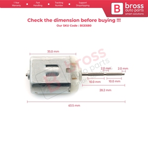 มอเตอร์แกนหมุนแบบมีซี่โครง BGE680 FC 280 12V DC 28.20 มม. สำหรับซ่อมประตูรถยนต์ ฝาถังน้ำมัน ตัวกระตุ้นกระจกมองข้างพับได้ - Product Image 6
