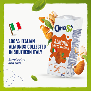 Lait d'amande OraSi 100% italien, goût intense, 1L Tetrapak - Product Image 4