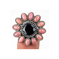 Bague de mariage et de fête en argent sterling 925, nouvelle collection, style bohème classique, avec améthyste et quartz rose sertis clos, bijoux de mode raffinés