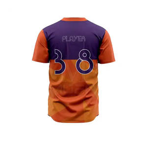 Conjunto de Jersey de béisbol transpirable de secado rápido personalizado de alta calidad, chaqueta deportiva cómoda de béisbol y fútbol - Product Image 5