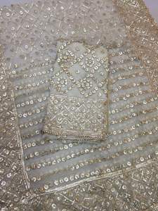 Stylish Women's Acrylic <b>Gota</b> Work Salwar Kameez with Handmade Sequins Embroidery for Party Gatherings - Product Image 3