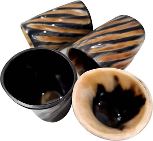 Authentic Buffalo Horn Chalice Smooth Finish Polished <b>Glass</b> Carved Nautical Music Style Handicraft Home use by luxury crafts - Product Image 4