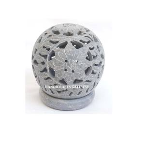 Meilleur design créatif Style populaire Produit sculpté Bougeoir chauffe-plat Décoration d'éclairage de la maison Support en stéatite naturelle - Product Image 1