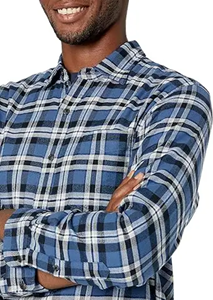 Custom Cotton <b>Men</b> Clothing <b>Flannel</b> Checked Design Print Oversized <b>Flannel</b> <b>Shirts</b> - Product Image 5
