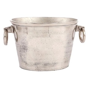 Nouveau Look Antique Design Simple métal vin glace bière bouteille seau avec poignées personnalisation disponible - Product Image 4