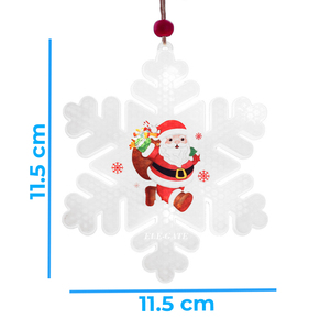 Pendentif lumineux LED durable en forme de bonhomme de neige, alimenté par piles, pour la décoration de la maison, fournitures de fête, cadeau en plastique - Product Image 2