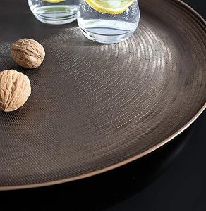 ถาดกลมอลูมิเนียมโลหะโบราณสำหรับร้านอาหารปาร์ตี้งานแต่งงานตกแต่งบ้าน - Product Image 5