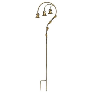 Bâton de jardin en métal doré, imperméable et avec revêtement en poudre, pour soutenir les fleurs, les plantes, les vignes dans la pelouse, la cour, les espaces extérieurs - Product Image 1