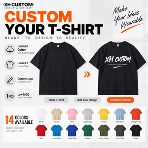 Camiseta con Logotipo Personalizado, Unisex, Oversize, de Algodón Peinado, Camisetas Lisas, Fabricante de Ropa de Marca Privada OEM - Product Image 1