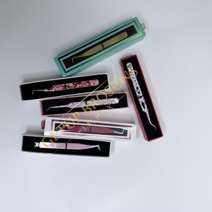 High Quality GETUP BROSONS IMPEX GBI-EET 90/curve/isolation Stainless Steel <b>Silver</b>/Red/Gold Colors Smooth Eyelash Tweezers - Product Image 6