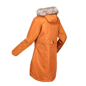 Veste d'hiver longue à capuche pour femmes, épaisseur standard, respirante, nylon écologique, grande taille, service OEM brut - Product Image 6