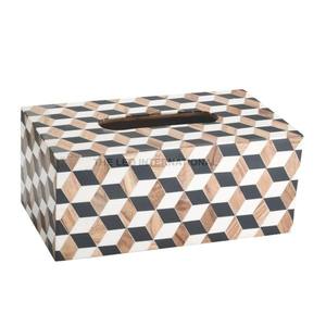 Caja de pañuelos de Hotel para el hogar Caja de pañuelos de Metal de aluminio de alta calidad con soporte de papel tisú de diseño Floral de flores - Product Image 6