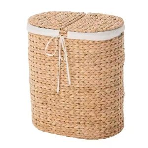 Panier de rangement pour jouets en jacinthe d'eau fait à la main Organisateur durable écologique en gros pour les chambres de pépinière Hôtels et les acheteurs au détail - Product Image 4