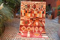 Tapis traditionnels en tissu Boucharouite pour la maison, le bureau, la chambre et le salon