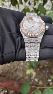 Montre mécanique de luxe pour homme en quartz avec diamant moissanite, boîtier en alliage d'acier inoxydable de précision, verre 5 mm, montre de créateur - Product Image 3