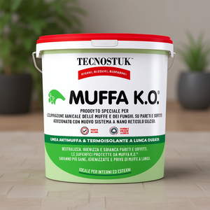 TECNOSTUK Muffa K.O. Imprimación Especial Antimoho y Termoaislante de 1L para Paredes, Sanitizante, Neutralizante, Blanqueador, Revestimiento Epóxico para Pisos - Product Image 3