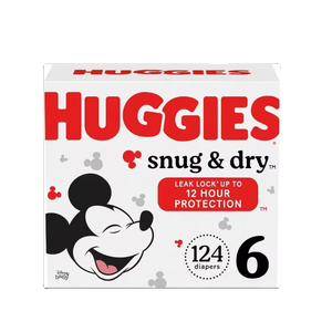 Couches Huggies Snug & Dry Taille 6, 124 couches jetables en coton pour bébés de plus de 35 livres, XXL, quantité en vrac, usage en gros - Product Image 4