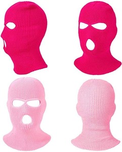 Custom 3 Hole Winter Balaclava Ski Mask Full Face Cover Warm Knitted Face Mask Outdoor Sports Unisex Wholesale Headwear - Product Image 2