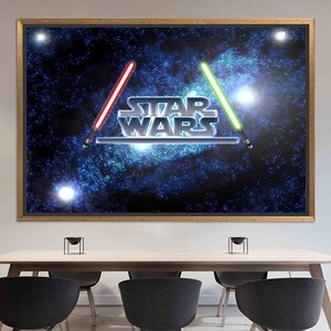 Impresión en Lienzo de Star Wars: Decoración Icónica de la Película para Habitación de Niño, Lienzo con Marco Dorado - Product Image 1