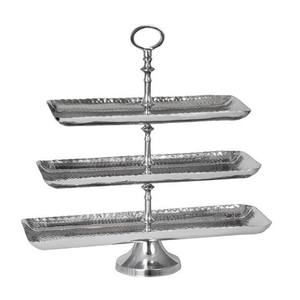 Exhibidor de Postres de Acero Inoxidable de 3 Niveles con Acabado Clásico, para Pasteles, Cupcakes y Tartas, Proveedor y Fabricante de India - Product Image 1