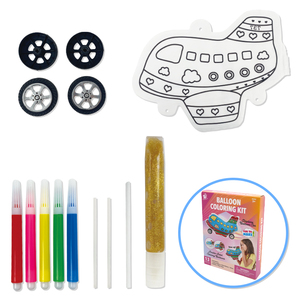 ของเล่นวาดรูปกราฟฟิตี้บอลลูนกระดาษรูปเครื่องบิน 3 มิติ ของเล่นเป่าลม DIY สนุกและเสริมพัฒนาการสำหรับเด็กชายและเด็กหญิง - Product Image 5