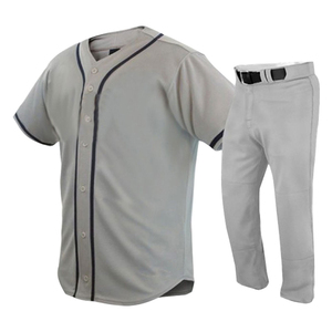 2024 último diseño en blanco liso impreso uniforme de béisbol Jersey y conjunto corto de béisbol personalizado equipo uniforme de béisbol - Product Image 2