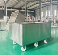 Chariot à viande d'usine en acier inoxydable 304 de personnalisation 200L 600L chariot à viande Euro Bin
