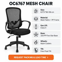Chaise de bureau ergonomique moderne en maille, réglable en hauteur, pivotante, pour ordinateur, conférence, poste de travail, école, mobilier commercial, nylon