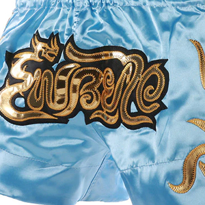 Custom Made TIGHTER FIT High Quality Muay Thai Shorts 160g Logo Print Custom Color & Design Martial Arts Wear 100% Polyester - Product Image 3