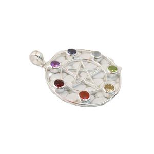 Pendentif Chakra de Style étoile attrayant, en grenat et pierres précieuses multiples, de luxe, de haute qualité, d'usine, vente en gros, nouvelle collection 2020 - Product Image 1
