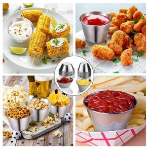 Precios de logotipo personalizado Tazas de acero inoxidable Tomate Chili Sauce Servir ollas Salsa cónica Mermelada Condimento Taza - Product Image 3