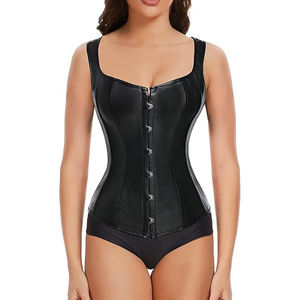 Corsés de Cuero para Mujer, Corsé Sexy Sobre el Busto con Tirantes, Corsé de Cuero Sólido, Chaqueta de Talla Grande para Hombre 2026 - Product Image 1