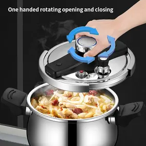 High Quality 6L Easy Locking Pressure Canner Cocotte Minute Polished Cookware Cooking Pot 304 Stainless Steel Pressure Cooker