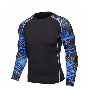 OEM Wholesale Sun Protection Clothing Compression Shirt Rashguard Sublimated Long Sleeve Custom <b>Surf</b> Bjj Rash Guard for Men - Product Image 5