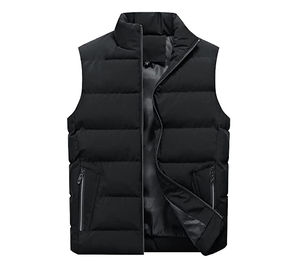 Gilets matelassés légers pour hommes, chauds et confortables pour l'extérieur, style urbain, avec logo imprimé personnalisé OEM, gilets rembourrés sans manches pour hommes - Product Image 1