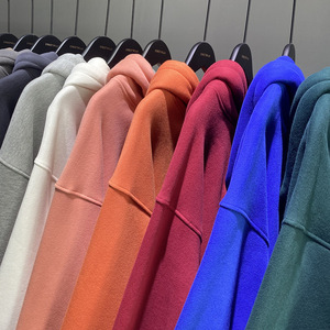 H5518 Sweat-shirts pour hommes à coupe régulière en coton 100% doublés de polaire 360 g/m² avec impression brodée personnalisée - Product Image 4