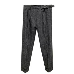 Pantalon pour homme en toile droite gris mousse sel et poivre personnalisé avec braguette boutonnée pour l'été - Product Image 1