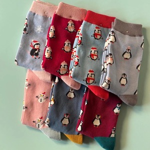 ถุงเท้าลูกเรือสำหรับวันหยุดที่อบอุ่นในฤดูหนาวลายคริสต์มาสผ้าถักแจ็คการ์ดดีไซน์คริสต์มาส - Product Image 4