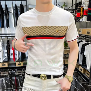 2025 T-shirts respirants pour hommes été coupe ample et mince 100% coton biologique 200 grammes poids du tissu - Product Image 5