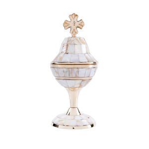 Prime Quality Brass Incense Burner With <b>Mother</b> of Pearl Sea Shell Burner Holder With Handle for Home Office Decor - Product Image 3