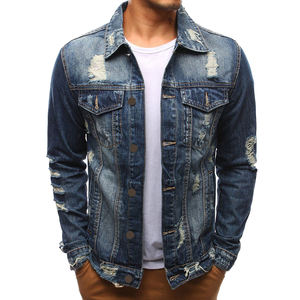 Veste en jean formelle brodée de haute qualité originale, coton vintage, classique, respirante, doublée de polaire lavée, jeans pour hommes - Product Image 6