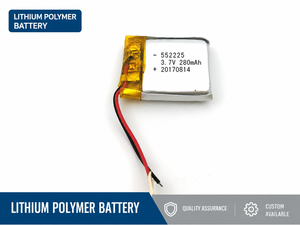 Batería de polímero de litio LiFePO4 al por mayor 552225-280mAh 3.7V 6g para consola de juegos y <span class=keywords><strong>auriculares</strong></span> inalámbricos 5.5x22x25mm 500 ciclos - Product Image 1