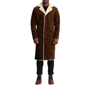 Manteau en cuir de vache de luxe pour homme, cuir régulier, qualité supérieure, col montant décontracté, capuche, respirant, automne, devant - Product Image 4