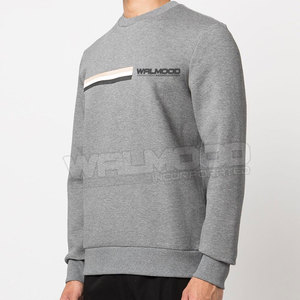 เสื้อกันหนาวผู้ชาย,คอกลมผ้าฝ้ายโพลีเอสเตอร์สีเทา - Product Image 3