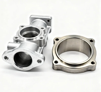 CNC Billet Water Neck Block EA837 3.0T Kendaraan Supercharged Penutup Seal Utama Depan Baja Tahan Karat Pemesinan Aluminium Kustom