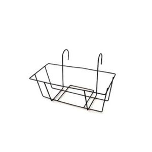 Panier de plantation suspendu en métal noir, boîte à fleurs rectangulaire en fer pour fenêtre, porte-pot de fleurs avec crochets pour jardin extérieur, balcon - Product Image 2