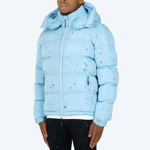 Veste d'hiver matelassée pour homme, imperméable, en toile de polyester verte, style designer, vêtements d'extérieur personnalisés - Product Image 3