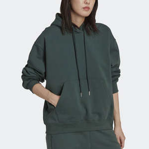 Sudadera con capucha forrada de lana de algodón para mujer Otoño Casual Pullover Sudadera con capucha Logotipo personalizado Diseño sólido OEM Moda Invierno - Product Image 1